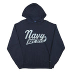 CHAMPION Mens Navy Hoodie L Cotton Blend Pullover Casual Sweatshirt