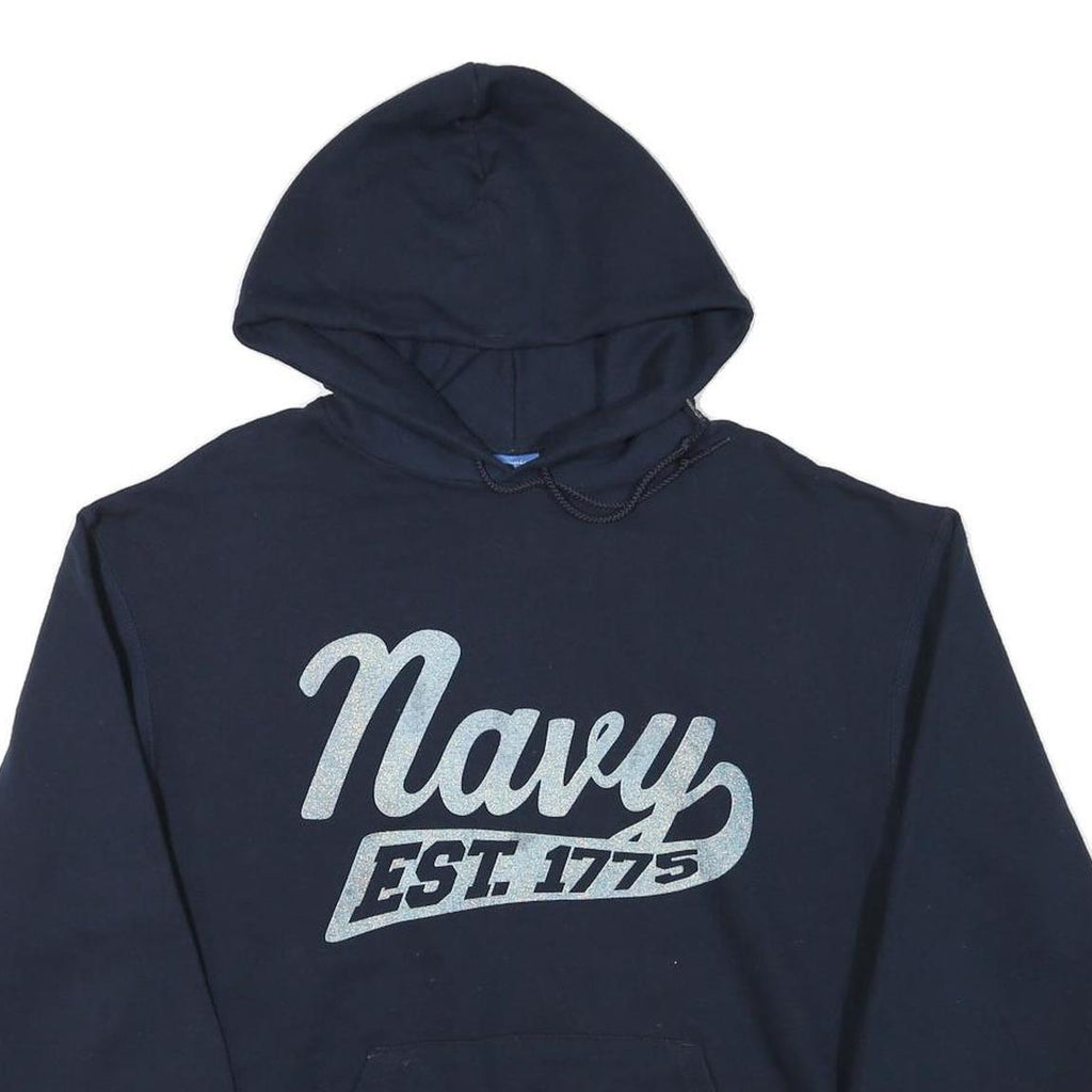 CHAMPION Mens Navy Hoodie L Cotton Blend Pullover Casual Sweatshirt