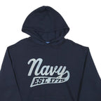 CHAMPION Mens Navy Hoodie L Cotton Blend Pullover Casual Sweatshirt