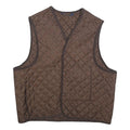HENRI LLOYD Mens Brown Quilted Vest L Polyester Button Closure Classic Fit