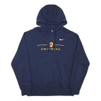 NIKE Mens Navy Swimming Cotton Blend Pullover Hoodie L Casual Sportswear