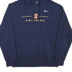 NIKE Mens Navy Swimming Cotton Blend Pullover Hoodie L Casual Sportswear
