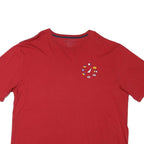 NAUTICA Mens Red Graphic T-Shirt 2XL Short Sleeve Crew Neck Cotton Blend Casual