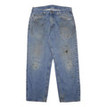 CARHARTT Mens Jeans Blue Loose Straight Denim Medium W34 L30 Workwear