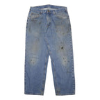 CARHARTT Mens Jeans Blue Loose Straight Denim Medium W34 L30 Workwear