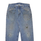 CARHARTT Mens Jeans Blue Loose Straight Denim Medium W34 L30 Workwear