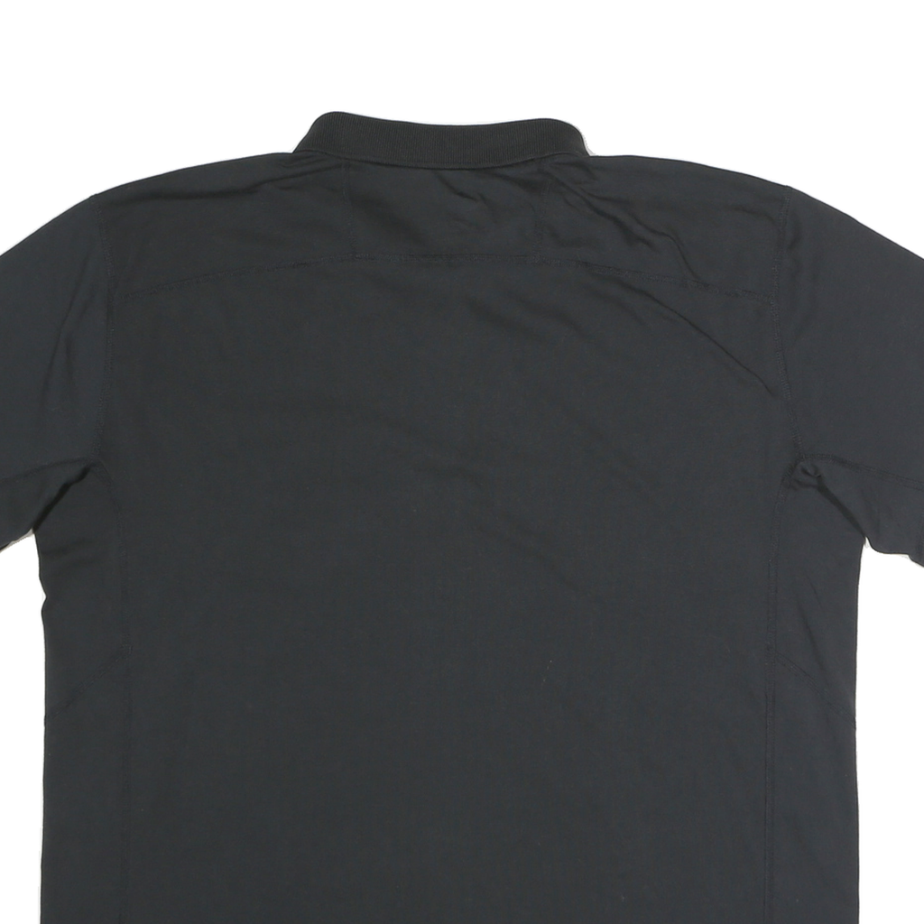 CARHARTT Mens Black Short Sleeve Plain Polo Shirt L Pocket Logo Relaxed Fit