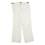 BUG STAR Womens Cotton Blend White Relaxed Cargo Trousers W32 L28