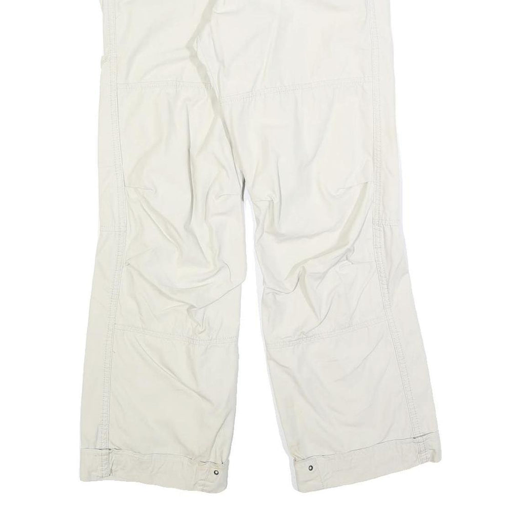 BUG STAR Womens Cotton Blend White Relaxed Cargo Trousers W32 L28