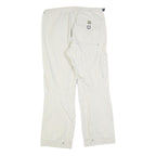 BUG STAR Womens Cotton Blend White Relaxed Cargo Trousers W32 L28