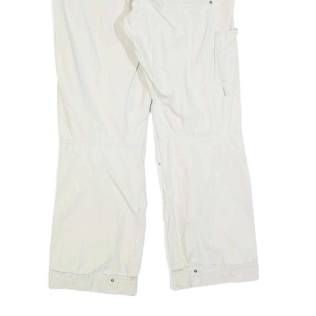 BUG STAR Womens Cotton Blend White Relaxed Cargo Trousers W32 L28