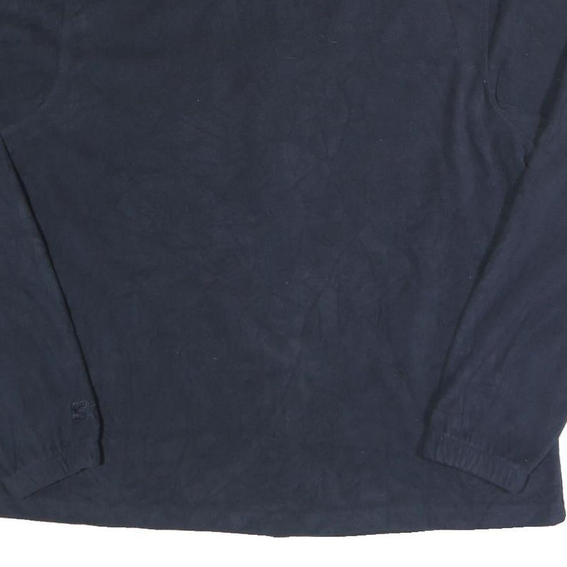 STARTER Mens Navy Blue Zip Up Jacket L Polyester Casual Plain