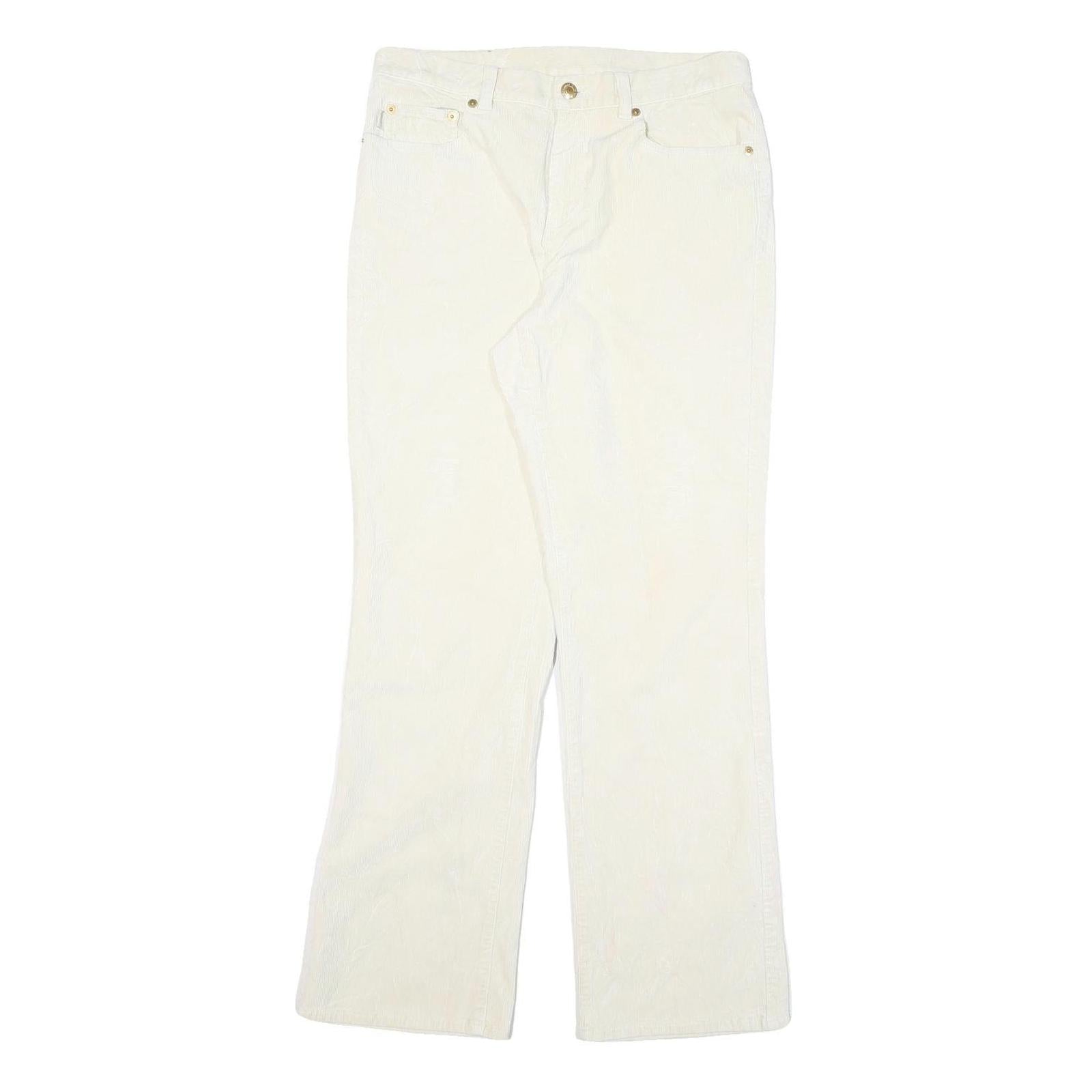RALPH LAUREN POLO JEANS COMPANY Womens Cotton Blend White Regular Straight