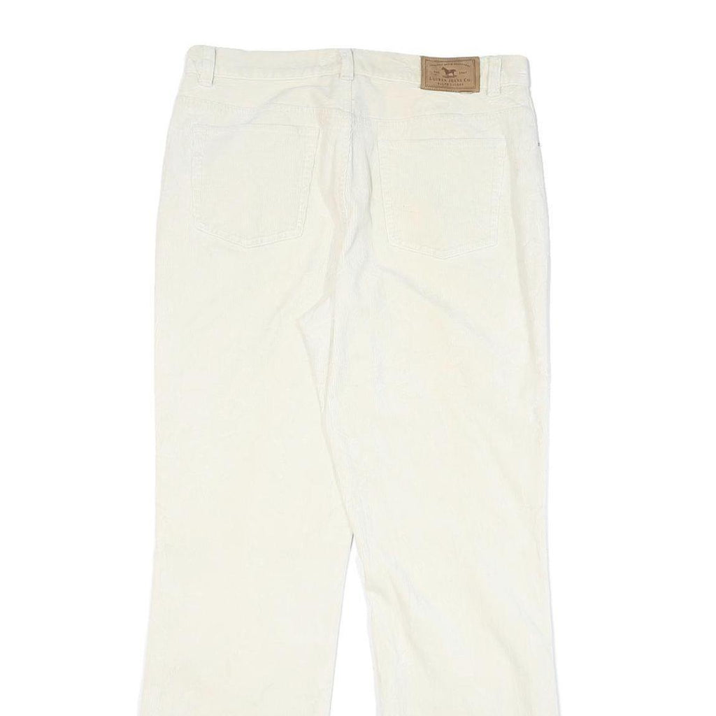 RALPH LAUREN POLO JEANS COMPANY Womens Cotton Blend White Regular Straight
