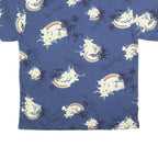 REEL LEGENDO Mens Blue Floral Print Short Sleeve Polo Shirt XL Cotton Blend