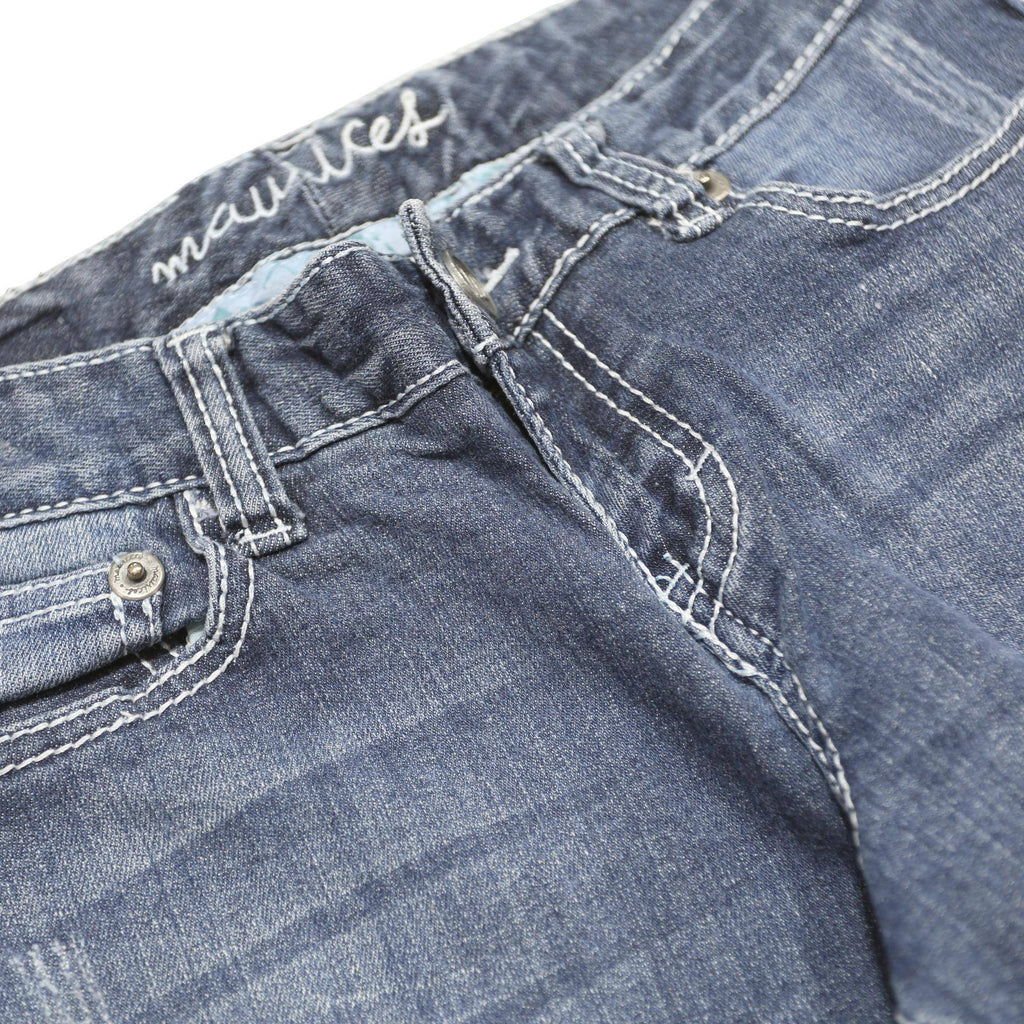 MAURICES Womens Blue Regular Flared Denim Medium W25 L27 Bootcut Cotton Blend
