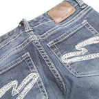 MAURICES Womens Blue Regular Flared Denim Medium W25 L27 Bootcut Cotton Blend