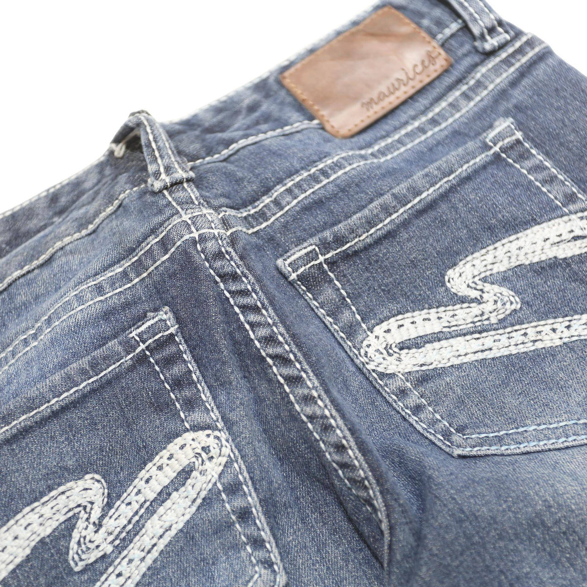 MAURICES Womens Blue Regular Flared Denim Medium W25 L27 Bootcut Cotton Blend