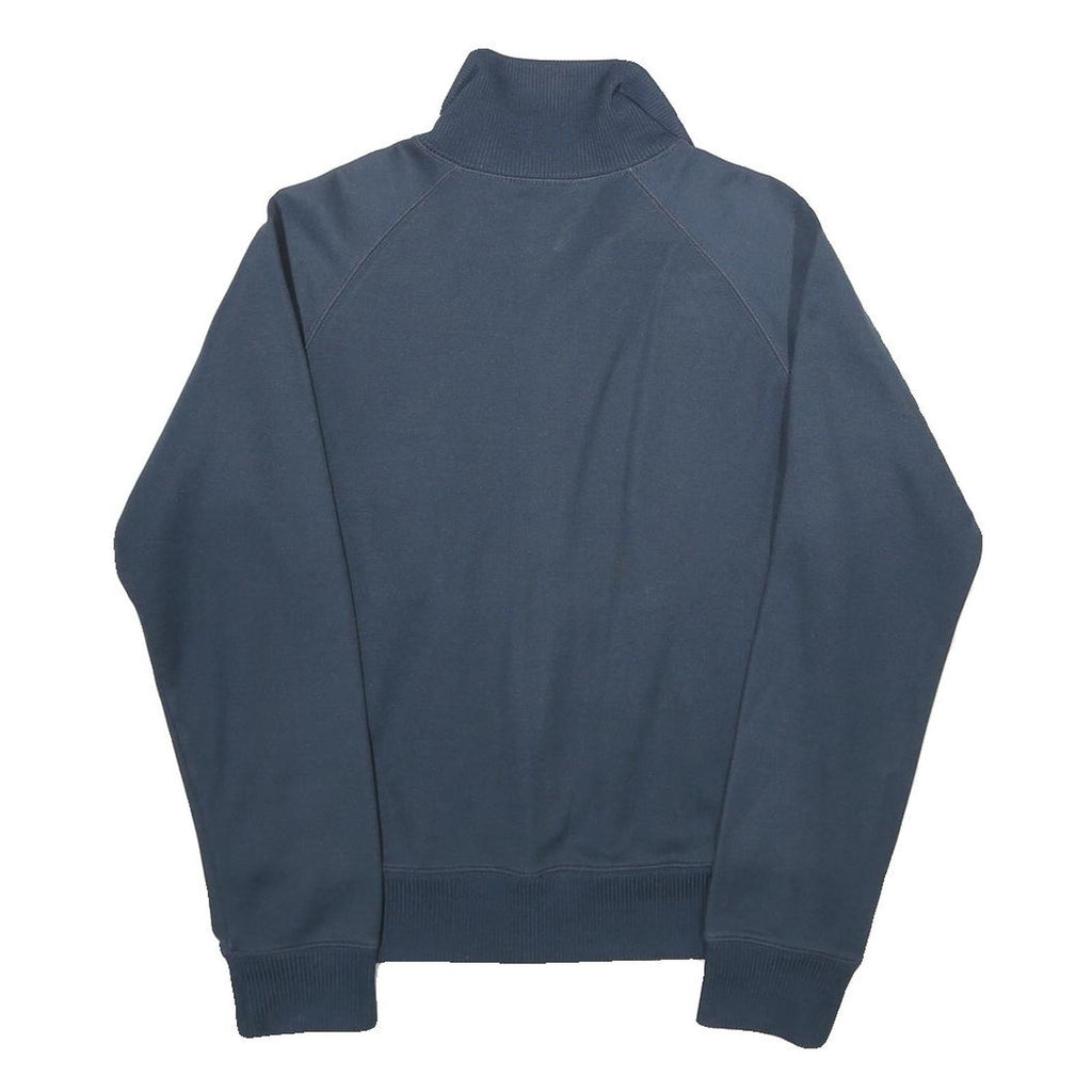 CARHARTT Mens Navy Blue Jacket S Jersey Zip Plain Casual Lightweight