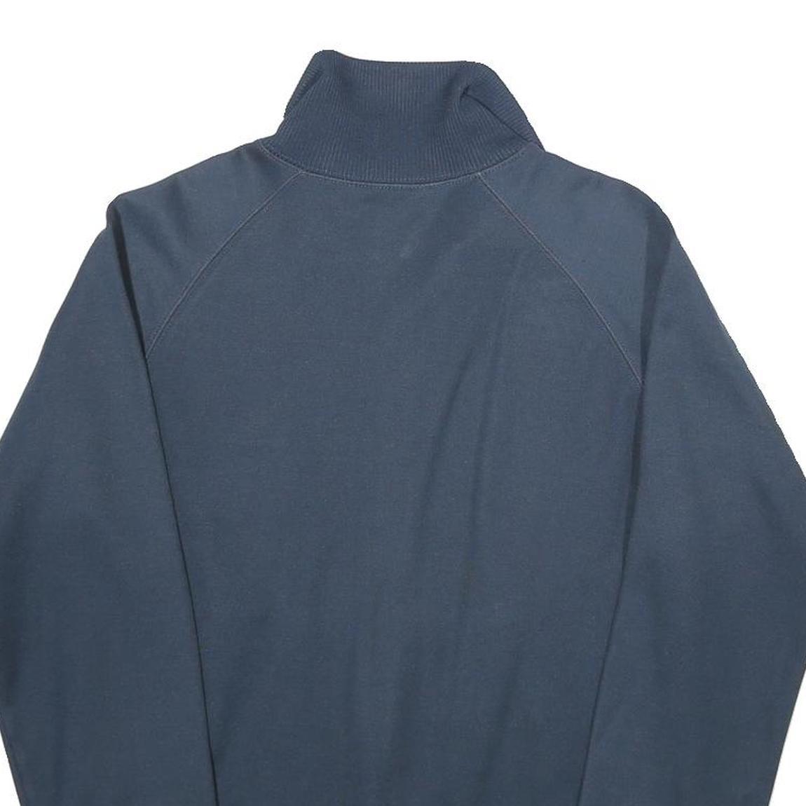 CARHARTT Mens Navy Blue Jacket S Jersey Zip Plain Casual Lightweight