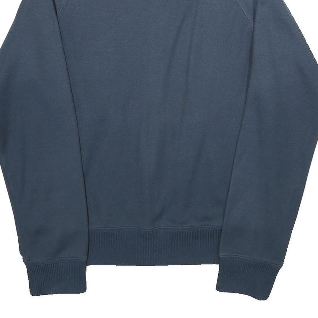 CARHARTT Mens Navy Blue Jacket S Jersey Zip Plain Casual Lightweight