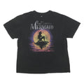 DISNEY Womens Black The Little Mermaid Graphic T-Shirt L Short Sleeve Crew Neck