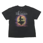 DISNEY Womens Black The Little Mermaid Graphic T-Shirt L Short Sleeve Crew Neck