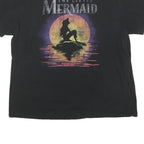 DISNEY Womens Black The Little Mermaid Graphic T-Shirt L Short Sleeve Crew Neck