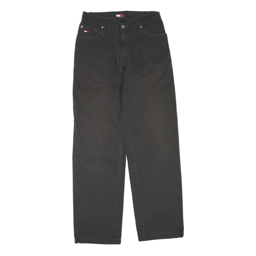 TOMMY JEANS Womens Regular Fit Black Denim Cotton Blend W30 L32 Classic Zip