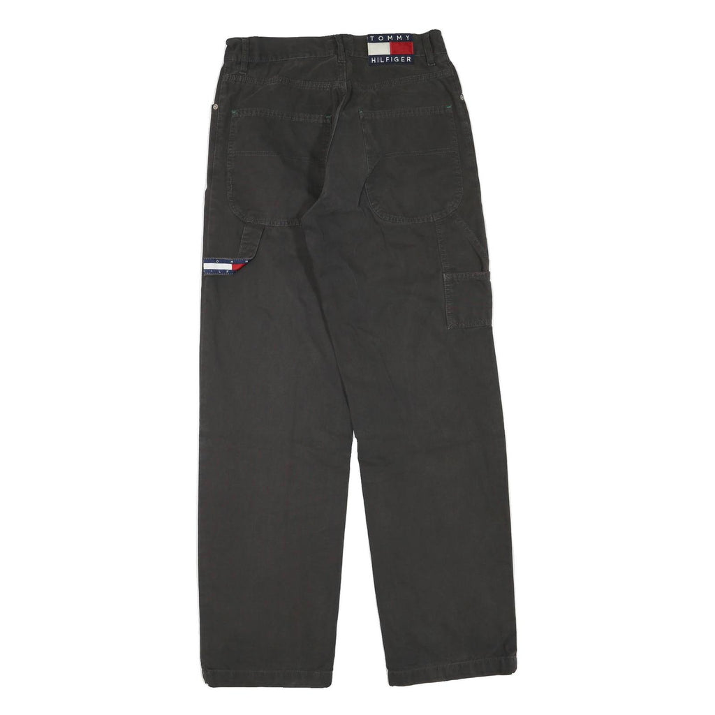 TOMMY JEANS Womens Regular Fit Black Denim Cotton Blend W30 L32 Classic Zip