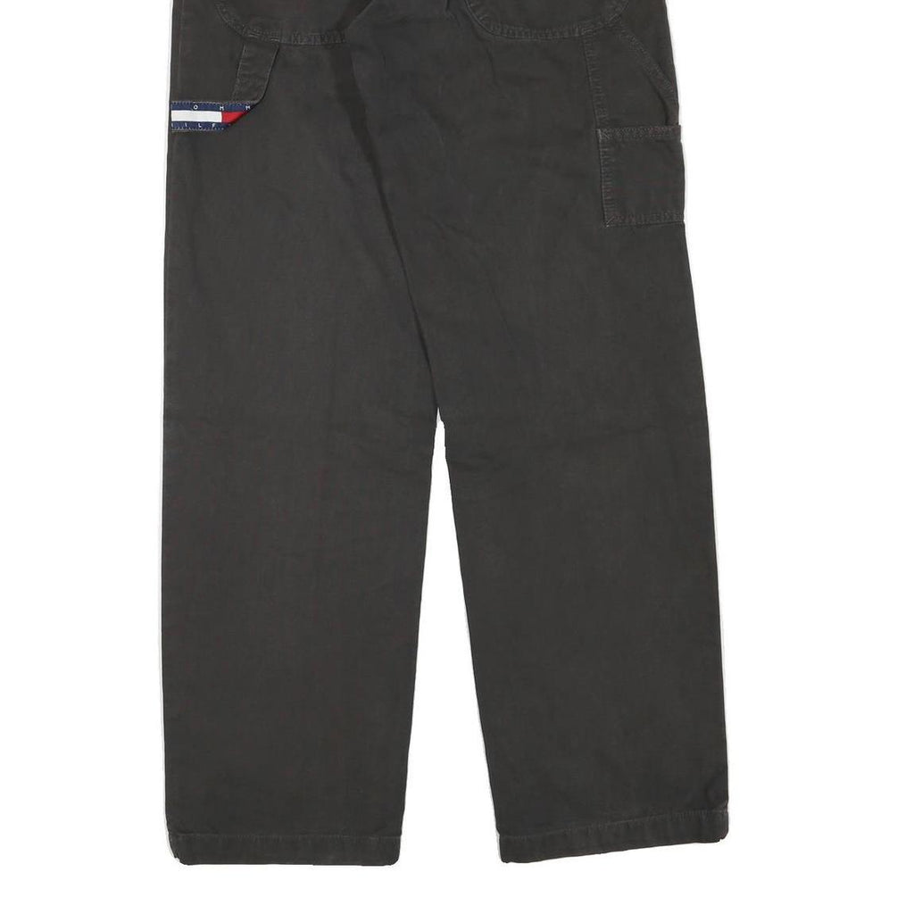 TOMMY JEANS Womens Regular Fit Black Denim Cotton Blend W30 L32 Classic Zip