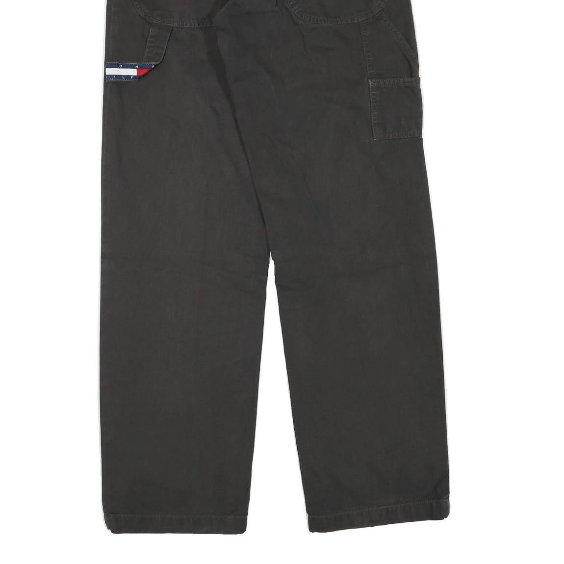 TOMMY JEANS Womens Regular Fit Black Denim Cotton Blend W30 L32 Classic Zip