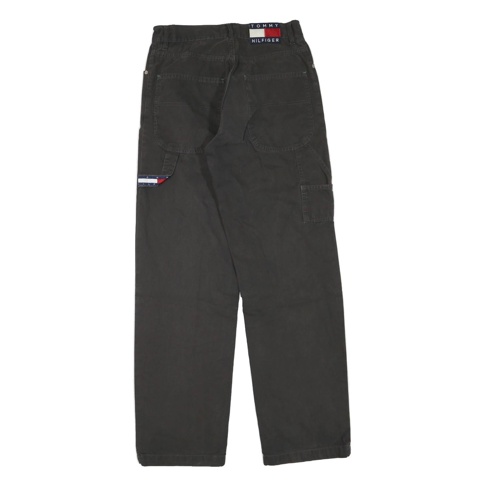 TOMMY JEANS Womens Regular Fit Black Denim Cotton Blend W30 L32 Classic Zip