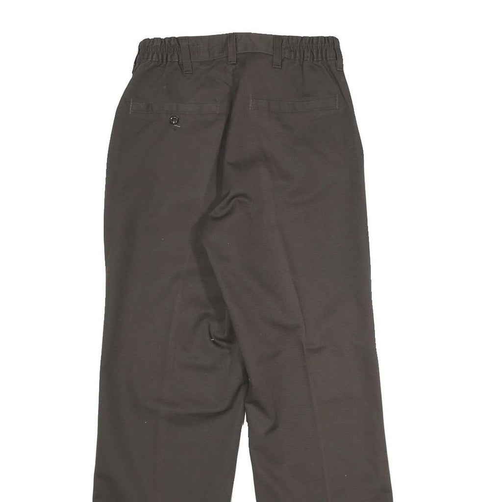 RED KAP Mens Polyester Blend Brown Regular Fit Straight Leg Trousers W27 L28