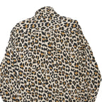 ZARA Womens Beige & Brown Leopard Print Shirt Long Sleeve Collared XS Animal