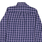 CHAPS Mens Blue & Purple Checked Shirt S Button-Down Collar Cotton Blend