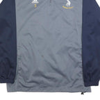 ADIDAS Mens Grey & Navy Basketball Jacket M Polyester Zip Classic Sport