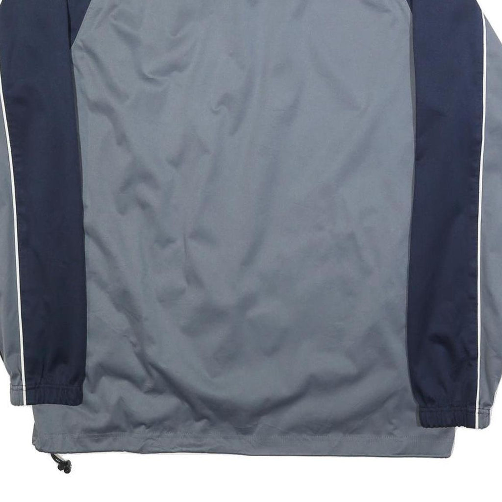 ADIDAS Mens Grey & Navy Basketball Jacket M Polyester Zip Classic Sport