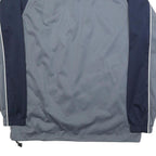 ADIDAS Mens Grey & Navy Basketball Jacket M Polyester Zip Classic Sport