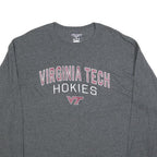 CHAMPION Mens Grey Virginia Tech Hokies Long Sleeve Crew Neck T-Shirt XL Cotton