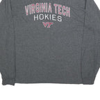 CHAMPION Mens Grey Virginia Tech Hokies Long Sleeve Crew Neck T-Shirt XL Cotton