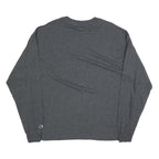 CHAMPION Mens Grey Virginia Tech Hokies Long Sleeve Crew Neck T-Shirt XL Cotton