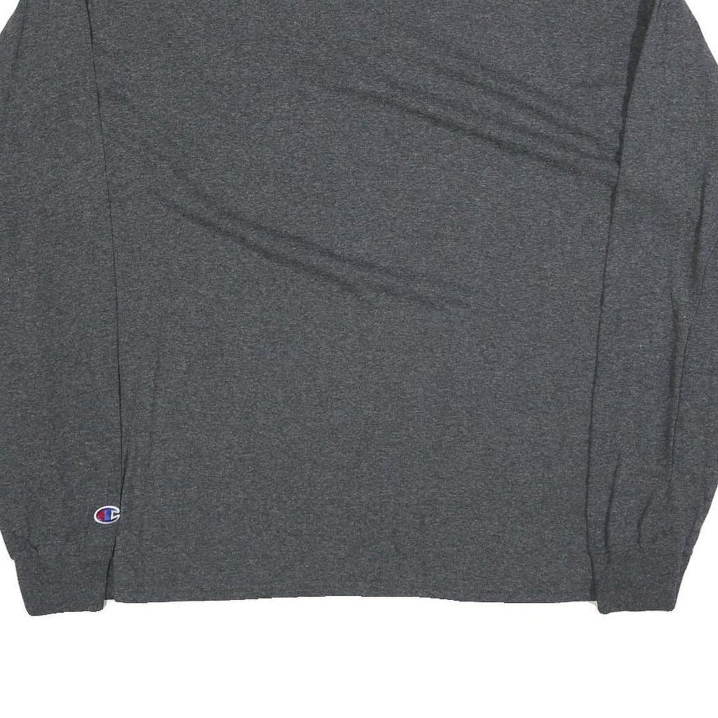 CHAMPION Mens Grey Virginia Tech Hokies Long Sleeve Crew Neck T-Shirt XL Cotton