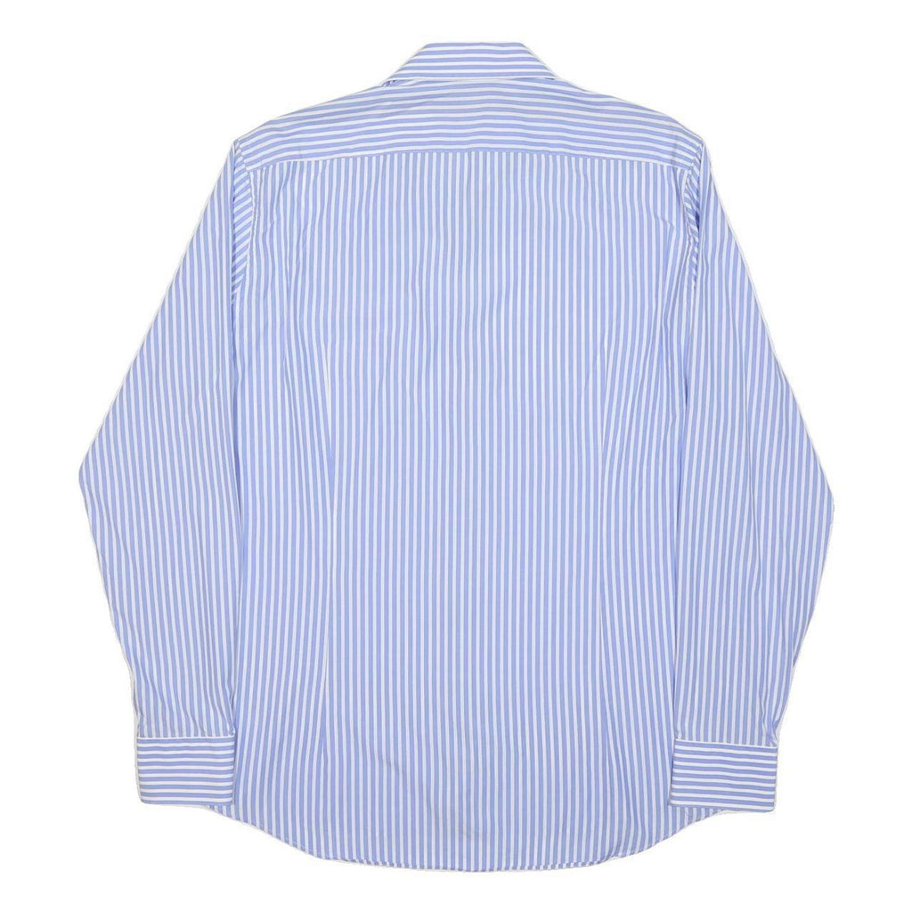 TOMMY HILFIGER Mens Blue & White Stripe Shirt M Classic Fit Elegant