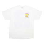 JERZEES Mens White National Guard Racing Graphic T-Shirt L Short Sleeve Crew