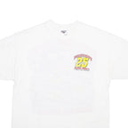 JERZEES Mens White National Guard Racing Graphic T-Shirt L Short Sleeve Crew