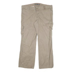 DICKIES Mens Cotton Blend Beige Regular Fit Straight Leg Trousers W38 L30 Casual