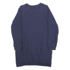 KENZO Girls Navy Blue Patterned Crew Neck Basic Knit Jumper 8Y Cotton Blend