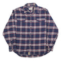 JACHS Mens Blue White & Red Check Shirt Long Sleeve Cotton Blend L Casual