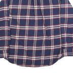 JACHS Mens Blue White & Red Check Shirt Long Sleeve Cotton Blend L Casual